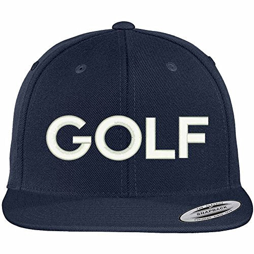 Trendy Apparel Shop Golf Embroidered Flat Bill Snapback Ball Cap