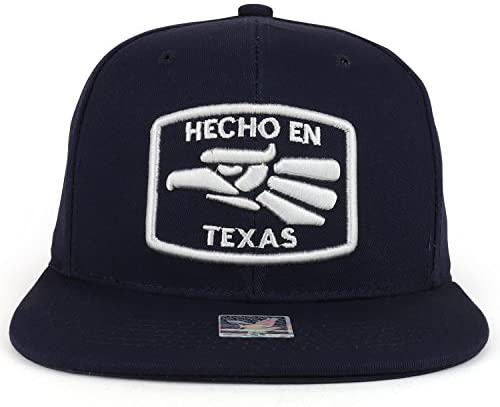 Trendy Apparel Shop Hecho en Texas Eagle 3D Embroidered Flatbill Snapback Cap