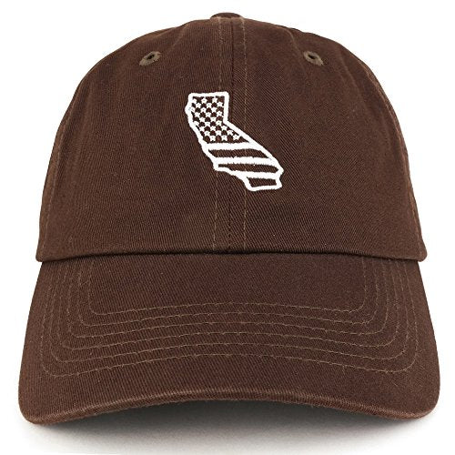 Trendy Apparel Shop California State USA Flag Embroidered Soft Cotton Dad Hat