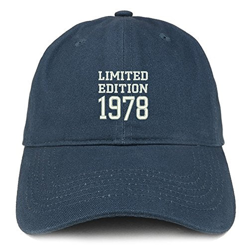 Trendy Apparel Shop Limited Edition 1978 Embroidered Birthday Gift Brushed Cotton Cap