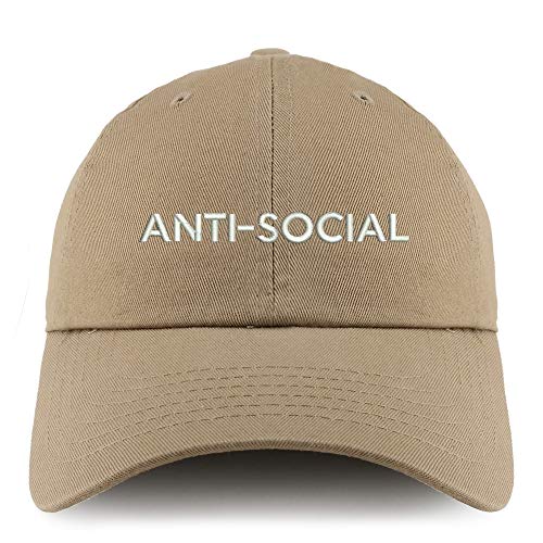 Trendy Apparel Shop Anti Social Solid Adjustable Unstructured Dad Hat