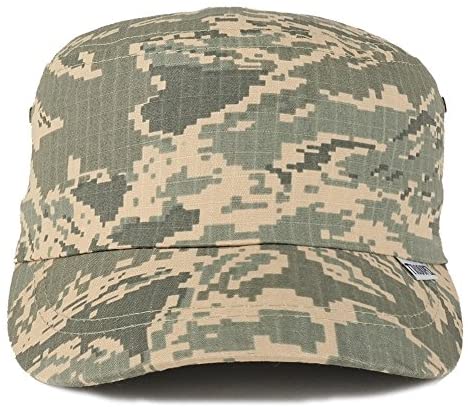 Trendy Apparel Shop Kid's Youth Size Digital Camo Military Flat Top Style Army Cap