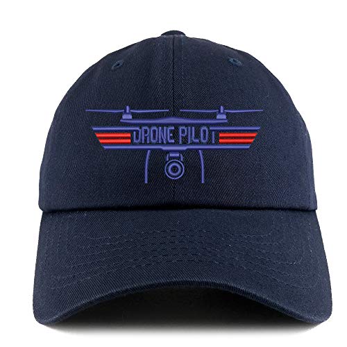 Trendy Apparel Shop Drone Top Gun Pilot Embroidered Low Profile Soft Cotton Dad Hat Cap
