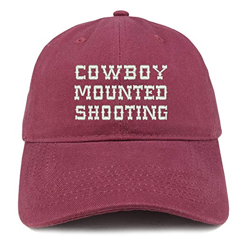 Trendy Apparel Shop Cowboy Mounted Shooting Soft Crown 100% Brushed Cotton Cap