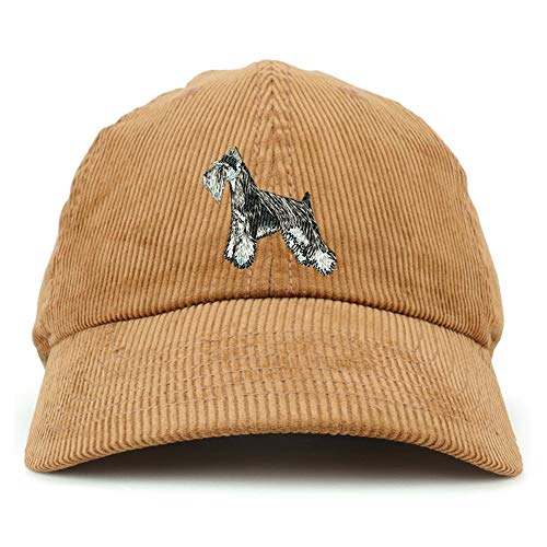 Trendy Apparel Shop Miniature Schnauzer Dog Corduroy Unstructured Baseball Cap