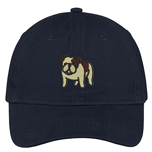 Trendy Apparel Shop Bulldog Embroidered Low Profile Soft Cotton Brushed Cap