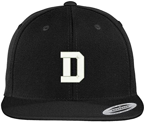 Trendy Apparel Shop Letter D Collegiate Varsity Font Initial Embroidered Baseball Cap