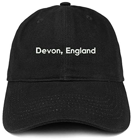 Trendy Apparel Shop Devon England Embroidered Cotton Unstructured Dad Hat