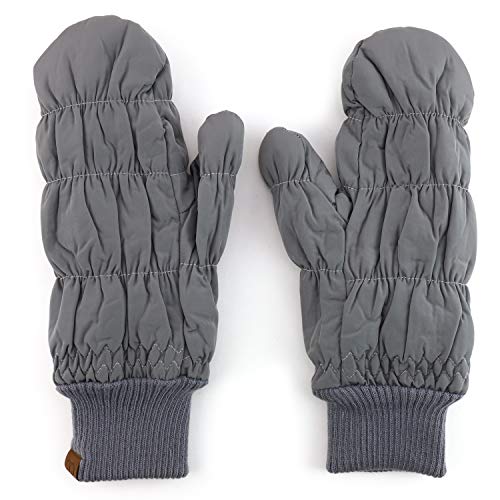 Trendy Apparel Shop Quilted Puffer Mitten Glove with Fleece Lining