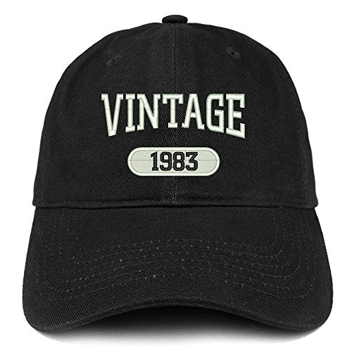 Trendy Apparel Shop Vintage 1983 Embroidered 38th Birthday Relaxed Fitting Cotton Cap