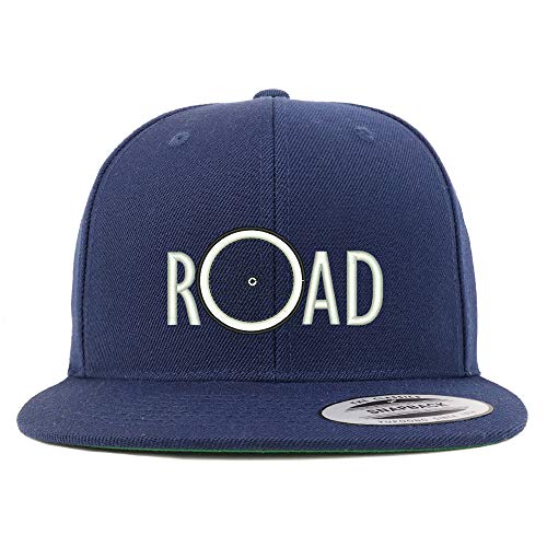 Trendy Apparel Shop Bicycle Road Embroidered Flat Bill Snapback Cap
