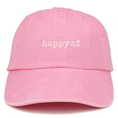 Trendy Apparel Shop Happyaf Embroidered Pigment Dyed Washed Cotton Cap