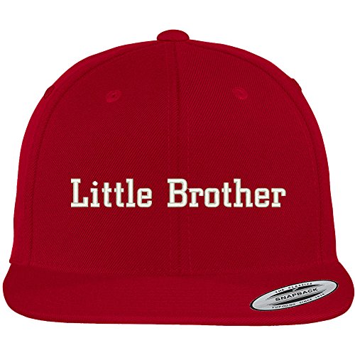 Trendy Apparel Shop Little Brother Embroidered Flat Bill Snapback Cap