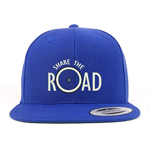Trendy Apparel Shop Share The Road Embroidered Flat Bill Snapback Cap