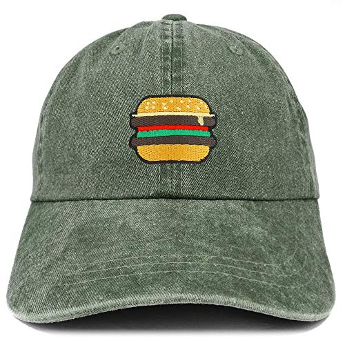 Trendy Apparel Shop Burger Patch Pigment Dyed Washed Baseball Cap