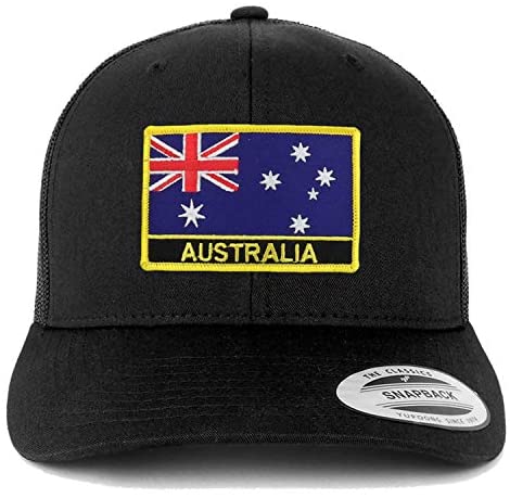 Trendy Apparel Shop Australia Flag Patch Retro Trucker Mesh Cap