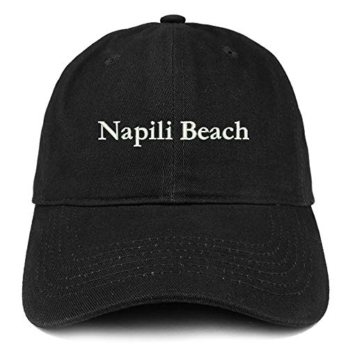 Trendy Apparel Shop Napili Beach Embroidered Brushed Cotton Cap