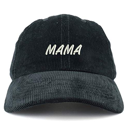 Trendy Apparel Shop Mama Embroidered Cotton Corduroy Unstructured Baseball Cap