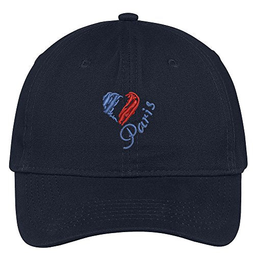 Trendy Apparel Shop Love Paris Embroidered Soft Crown 100% Brushed Cotton Cap