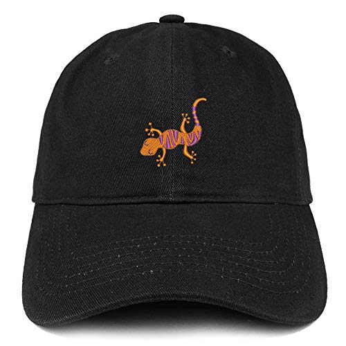 Trendy Apparel Shop Lizard Embroidered Soft Crown 100% Brushed Cotton Cap