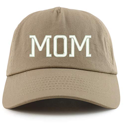 Trendy Apparel Shop Mom Embroidered 5 Panel Unstructured Soft Crown Baseball Cap