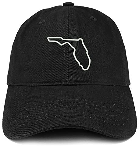 Trendy Apparel Shop Florida State Outline State Embroidered Cotton Dad Hat