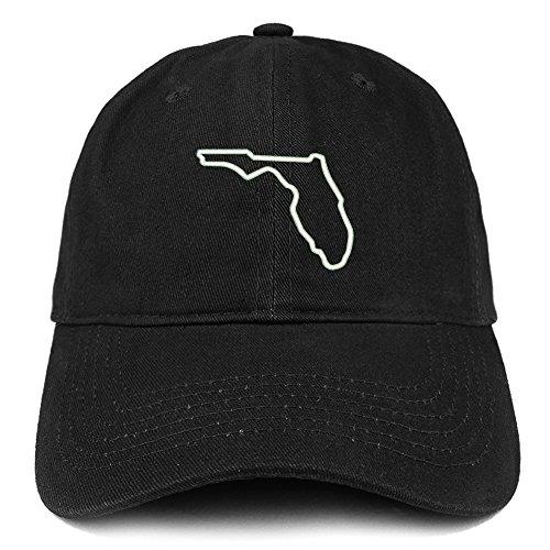 Trendy Apparel Shop Florida State Outline State Embroidered Cotton Dad Hat