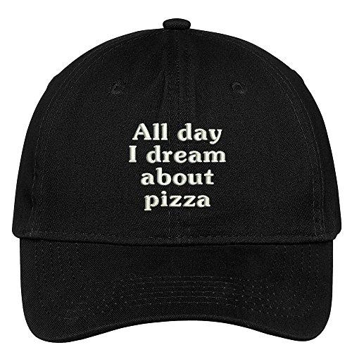 Trendy Apparel Shop All Day I Dream About Pizza Embroidered Soft Cotton Low Profile Dad Hat