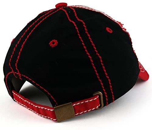 Trendy Apparel Shop Officially Licensed Vintage Frayed Navy Embroidered Unstructured Baseball Cap