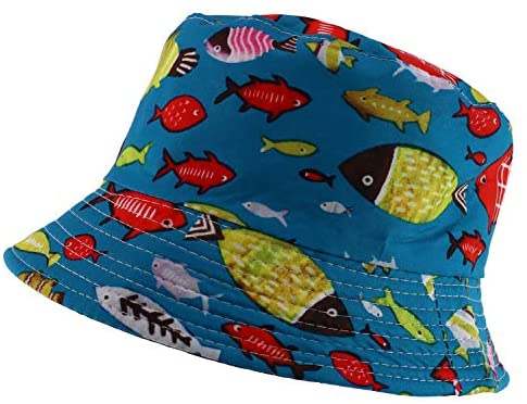 Trendy Apparel Shop Short Brim Kid's Summer Bucket Hat