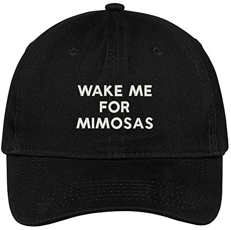 Trendy Apparel Shop Wake Me for Mimosas Embroidered Brushed Cotton Adjustable Cap Dad Hat