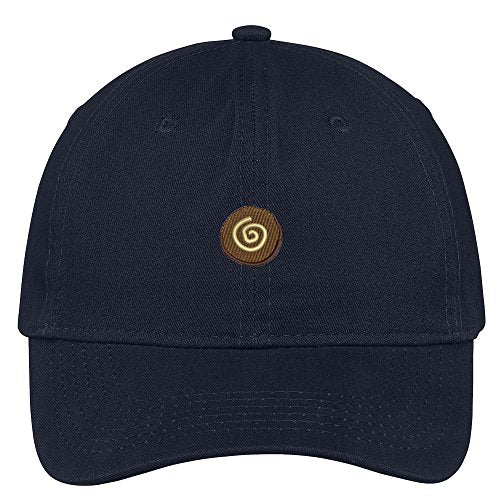 Trendy Apparel Shop Chocolate Round Shape Embroidered Soft Crown 100% Brushed Cotton Cap