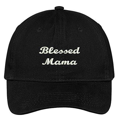 Trendy Apparel Shop Blessed Mama Embroidered Low Profile Soft Cotton Brushed Baseball Cap
