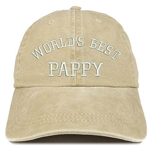 Trendy Apparel Shop World's Best Pappy Embroidered Washed Cotton Adjustable Cap
