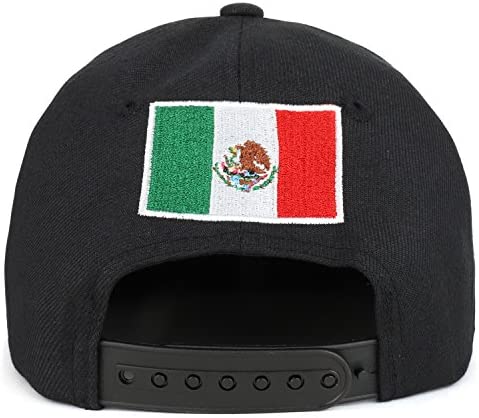 Trendy Apparel Shop Youth Size Kid's Hecho En Mexico Eagle 3D Mini Flag Embroidered Snapback Cap