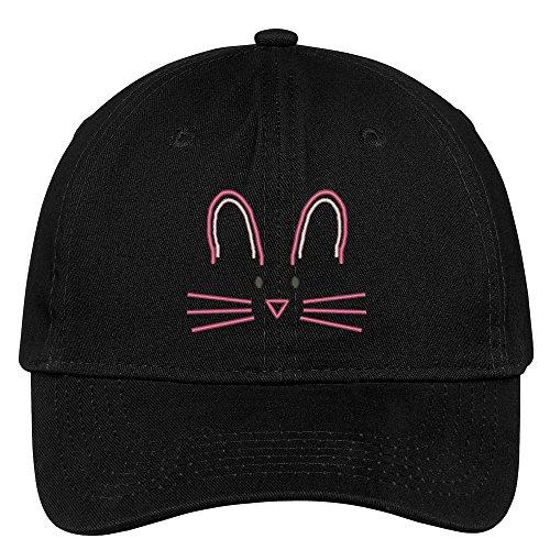 Trendy Apparel Shop Easter Bunny Face Embroidered Low Profile Cotton Cap Dad Hat