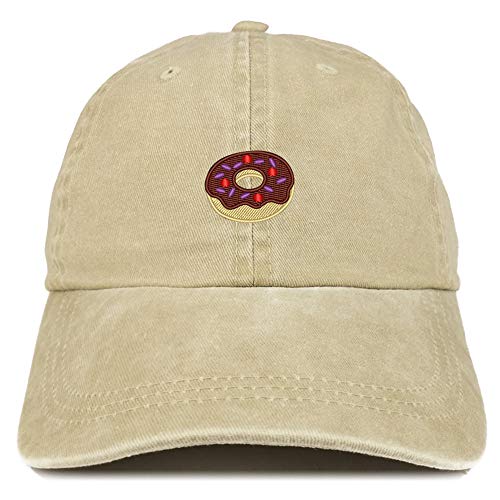 Trendy Apparel Shop Donut Embroidered Washed Cotton Adjustable Cap