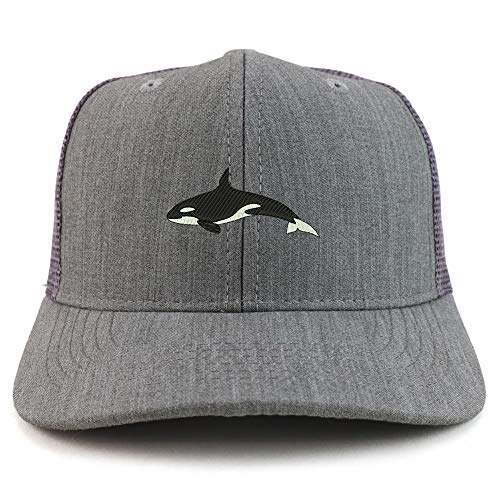 Trendy Apparel Shop Orca Killer Whale Two Tone Mesh Back Trucker Baseball Cap