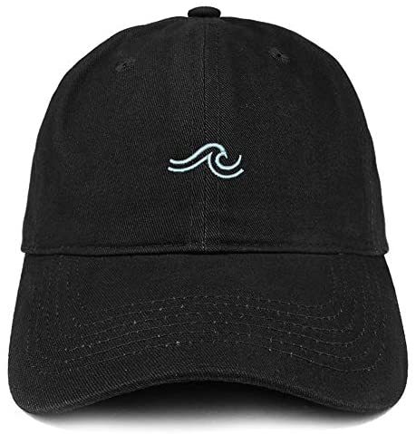 Trendy Apparel Shop The Wave Embroidered 100% Cotton Adjustable Cap Dad Hat