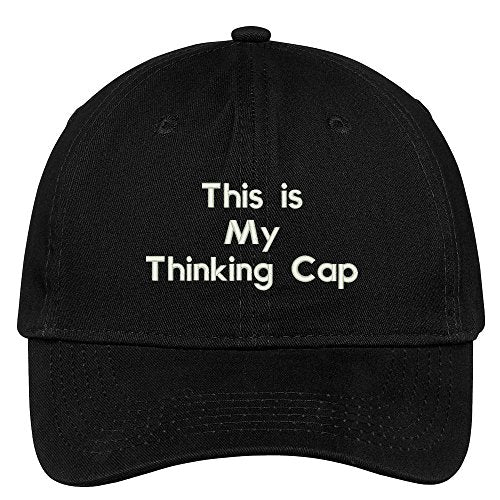 Trendy Apparel Shop This is My Thinking Cap Embroidered Brushed 100% Cotton Baseball Cap