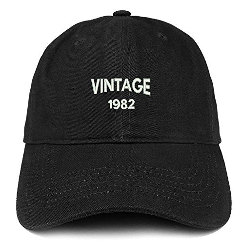 Trendy Apparel Shop Small Vintage 1982 Embroidered 39th Birthday Adjustable Cotton Cap