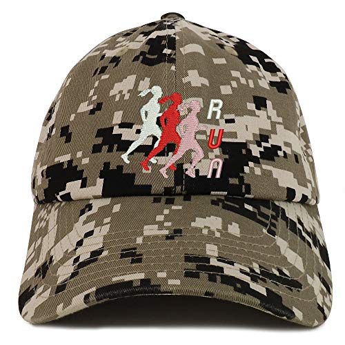 Trendy Apparel Shop Female Run Embroidered Soft Crown 100% Brushed Cotton Cap