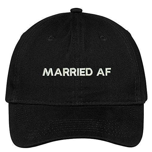 Trendy Apparel Shop Married Af Embroidered Soft Crown 100% Brushed Cotton Cap