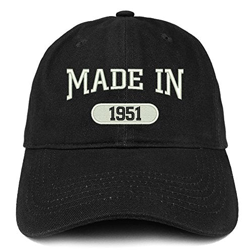 Trendy Apparel Shop Made in 1951 Embroidered 70th Birthday Brushed Cotton Cap