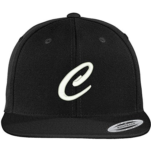 Trendy Apparel Shop Letter C Brushed Script Embroidered Flat Bill Snapback Baseball Cap
