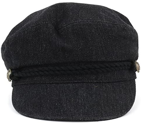 Trendy Apparel Shop Washed Cotton Denim Fisherman Newsboy Baker Boy Hat