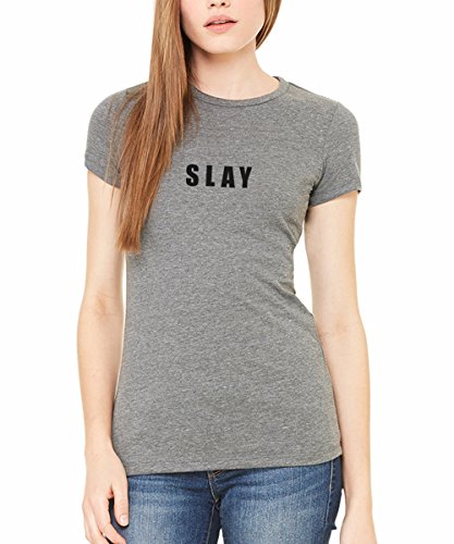 Trendy Apparel Shop Slay Printed Women Premium Slim Fit Cotton T-Shirt
