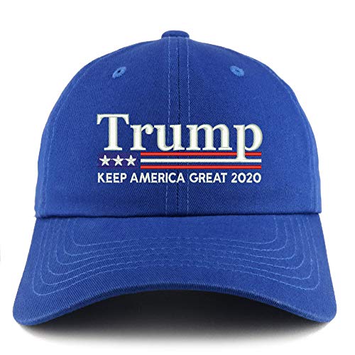Trendy Apparel Shop Trump Keep America Great 2020 Flag Solid Unstructured Hat