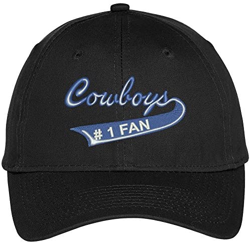 Trendy Apparel Shop Cowboys Number One Fan Embroidered Adjustable Base