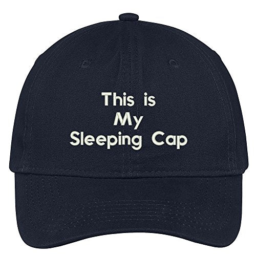 Trendy Apparel Shop This is My Sleeping Cap Embroidered Brushed 100% Cotton Baseball Cap